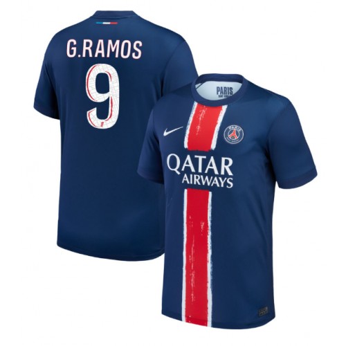 Fotballdrakt Herre Paris Saint-Germain Goncalo Ramos #9 Hjemmedrakt 2024-25 Kortermet